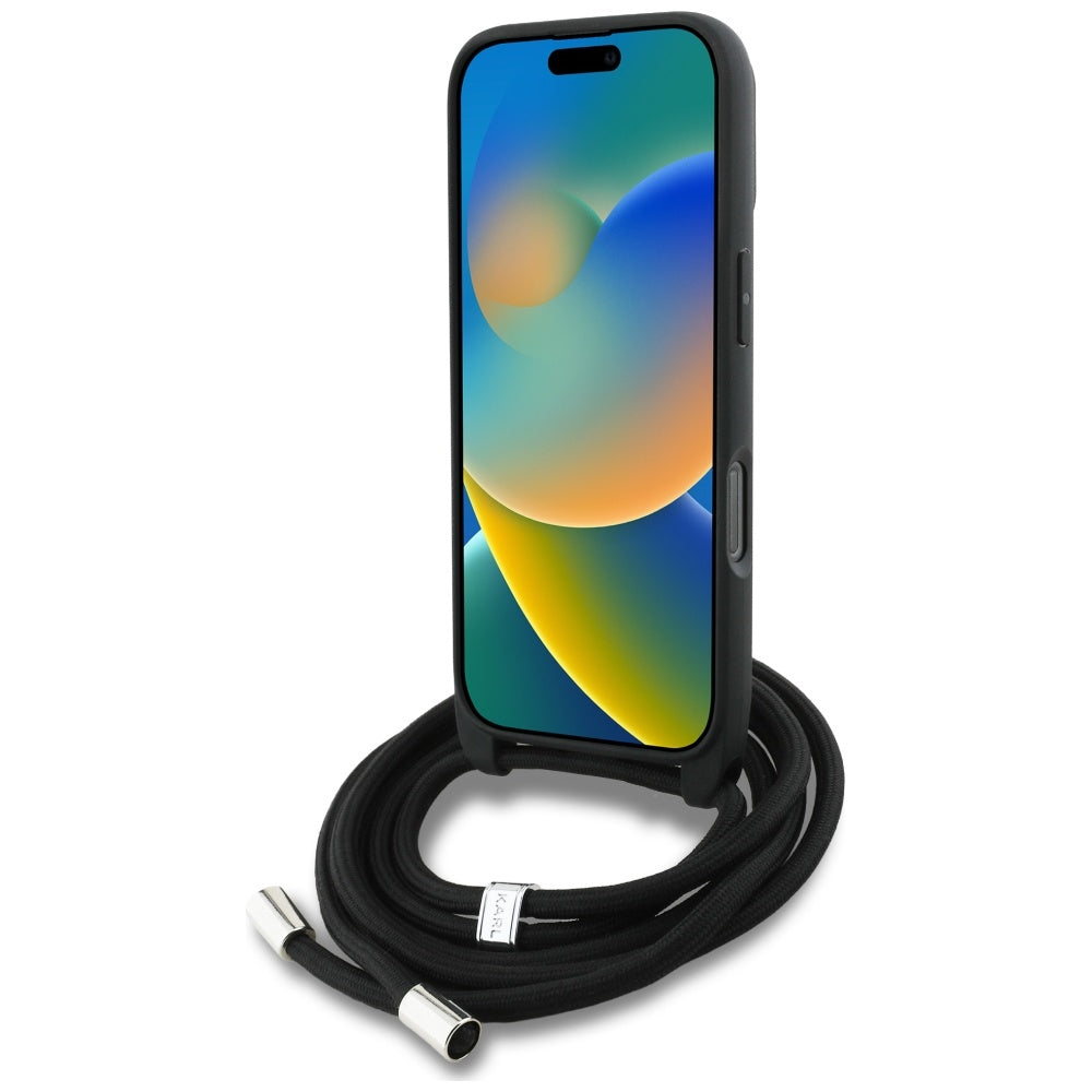 MagSafe hoes voor Apple iPhone 16 Pro Max, Karl Lagerfeld, Saffiano Crossbody, Gri