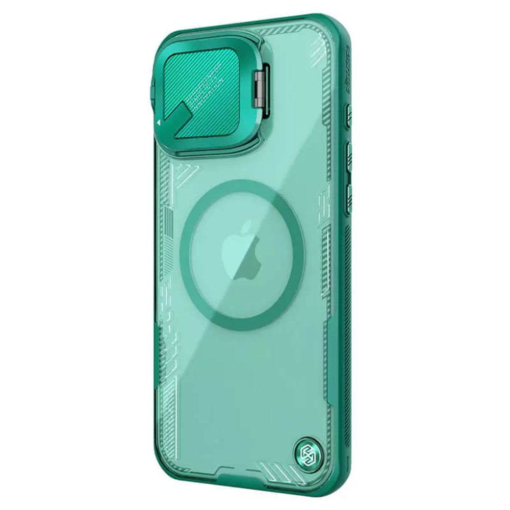 MagSafe-Hülle für Apple iPhone 16 Pro Max, Nillkin, Iceblade Prop (ohne Kameraausschnitt), Grün