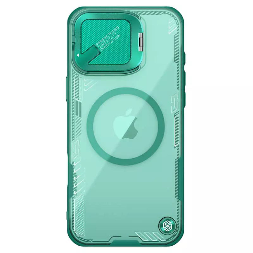 MagSafe-Hülle für Apple iPhone 16 Pro Max, Nillkin, Iceblade Prop (ohne Kameraausschnitt), Grün