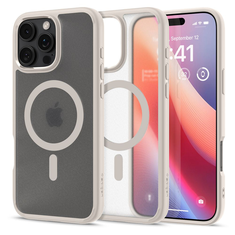 MagSafe hoesje voor Apple iPhone 16 Pro Max, Spigen, Ultra Hybrid, Satijn Brons ACS08382