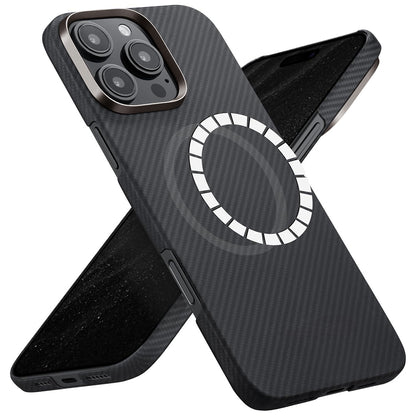 MagSafe Case for Apple iPhone 16 Pro Max, Techsuit, Aramid Fiber, Black