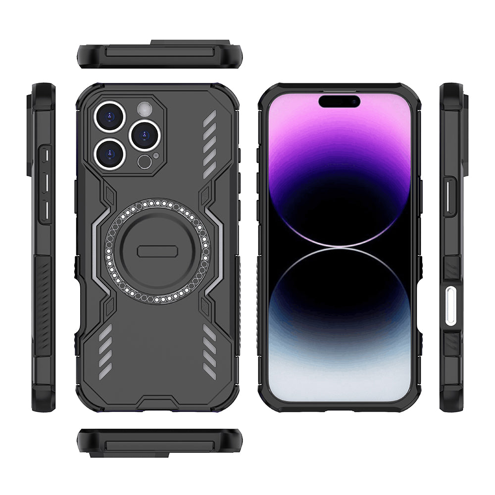 Coque MagSafe pour Apple iPhone 16 Pro Max, Techsuit, ArmorMag, Noire