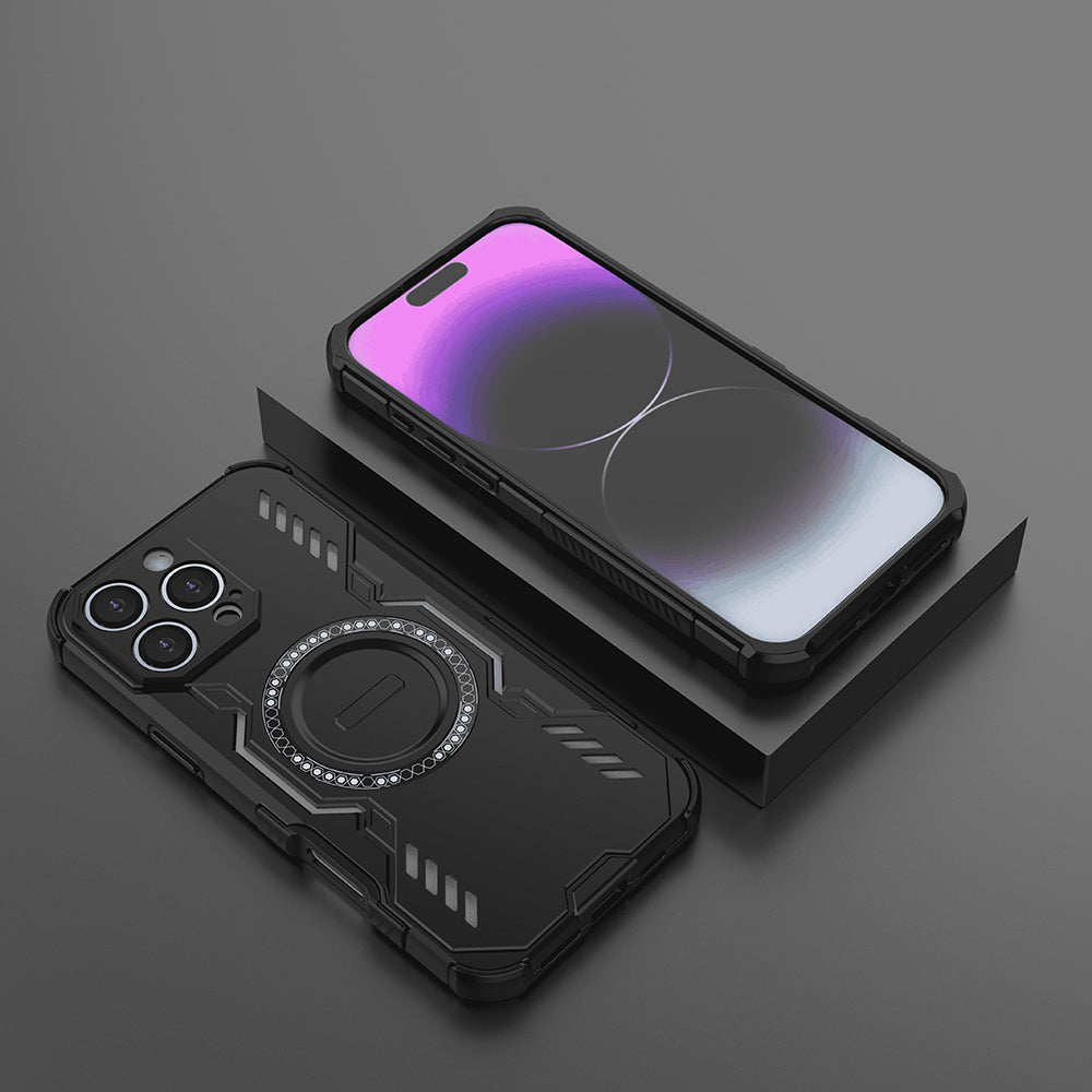 Coque MagSafe pour Apple iPhone 16 Pro Max, Techsuit, ArmorMag, Noire