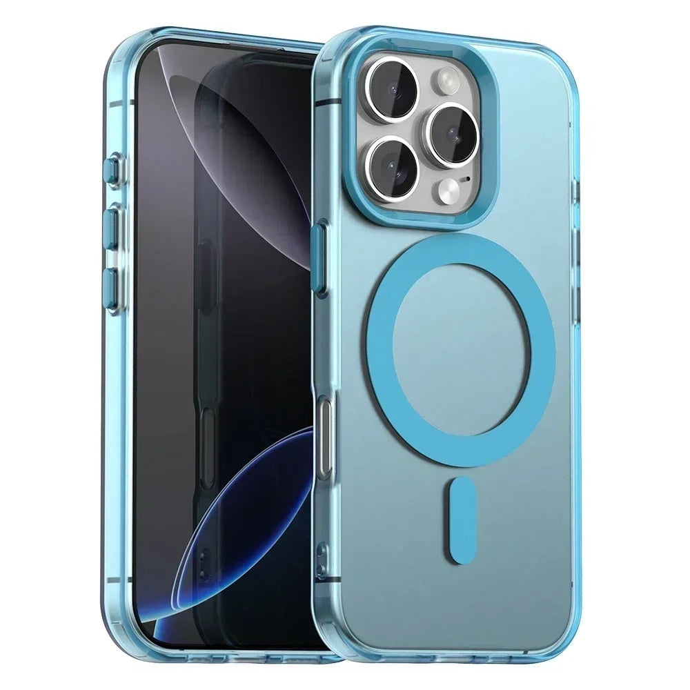 Coque MagSafe pour Apple iPhone 16 Pro Max, Techsuit, CandyCase, Bleue