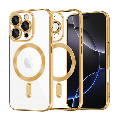Coque MagSafe pour Apple iPhone 16 Pro Max, Techsuit, Luxury Crystal, Dorée