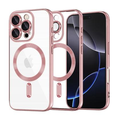 MagSafe-hoes voor Apple iPhone 16 Pro Max, Techsuit, Luxury Crystal, Roze