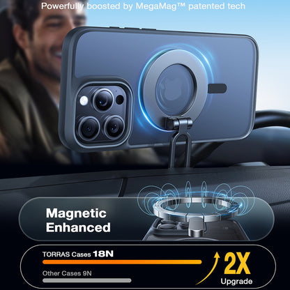 MagSafe Hülle für Apple iPhone 16 Pro Max, Torras, Guardian, Schwarz