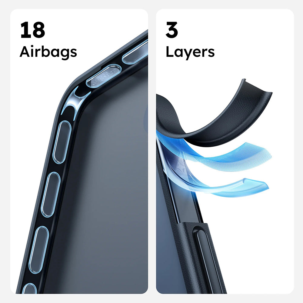 MagSafe Hülle für Apple iPhone 16 Pro Max, Torras, Guardian, Schwarz