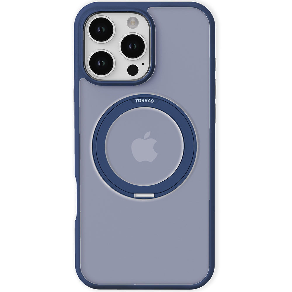MagSafe hoesje voor Apple iPhone 16 Pro Max, Torras, Ostand Pro, Marineblauw