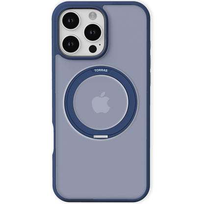 MagSafe hoesje voor Apple iPhone 16 Pro Max, Torras, Ostand Pro, Marineblauw