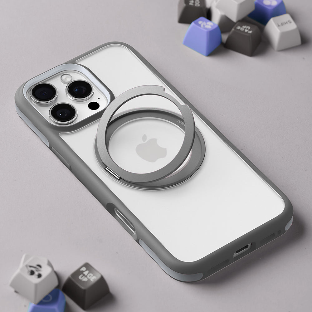MagSafe Hülle für Apple iPhone 16 Pro Max, Torras, Ostand R Fusion, Schwarz