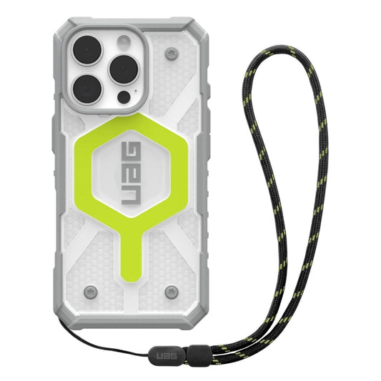 MagSafe-hoes voor Apple iPhone 16 Pro Max, Urban Armor Gear, Pathfinder Clear met polsband, Groen