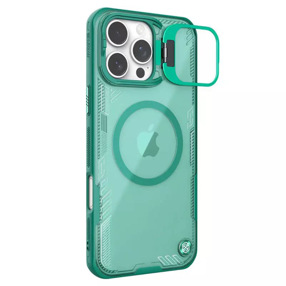 MagSafe Case for Apple iPhone 16 Pro, Nillkin, Iceblade Prop (with Camera Cutout), Green
