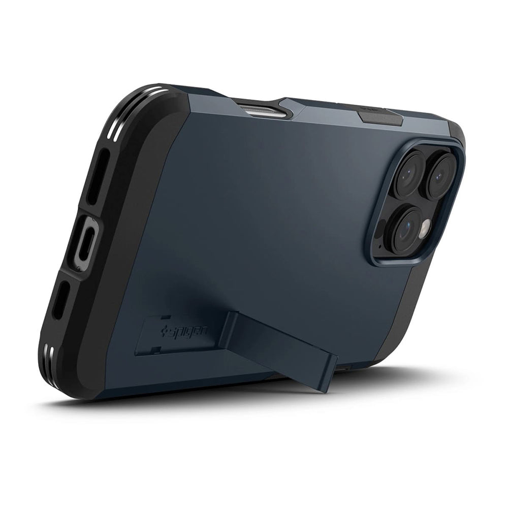 MagSafe hoesje voor Apple iPhone 16 Pro, Spigen, Tough Armor, Blauw ACS08147