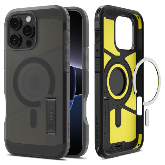 Coque MagSafe pour Apple iPhone 16 Pro, Spigen, Tough Armor, Noir Satiné ACS09072
