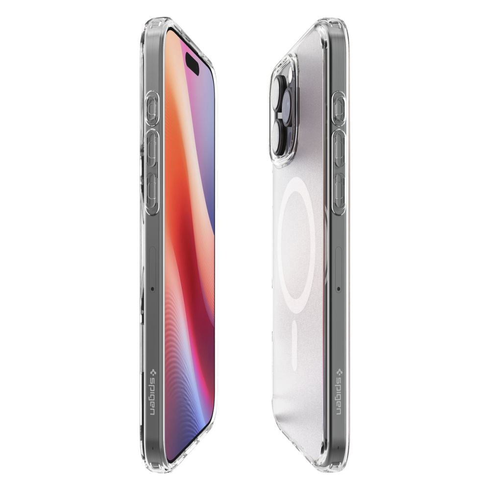 MagSafe Hülle für Apple iPhone 16 Pro, Spigen, Ultra Hybrid, Satiniert Transparent ACS08133