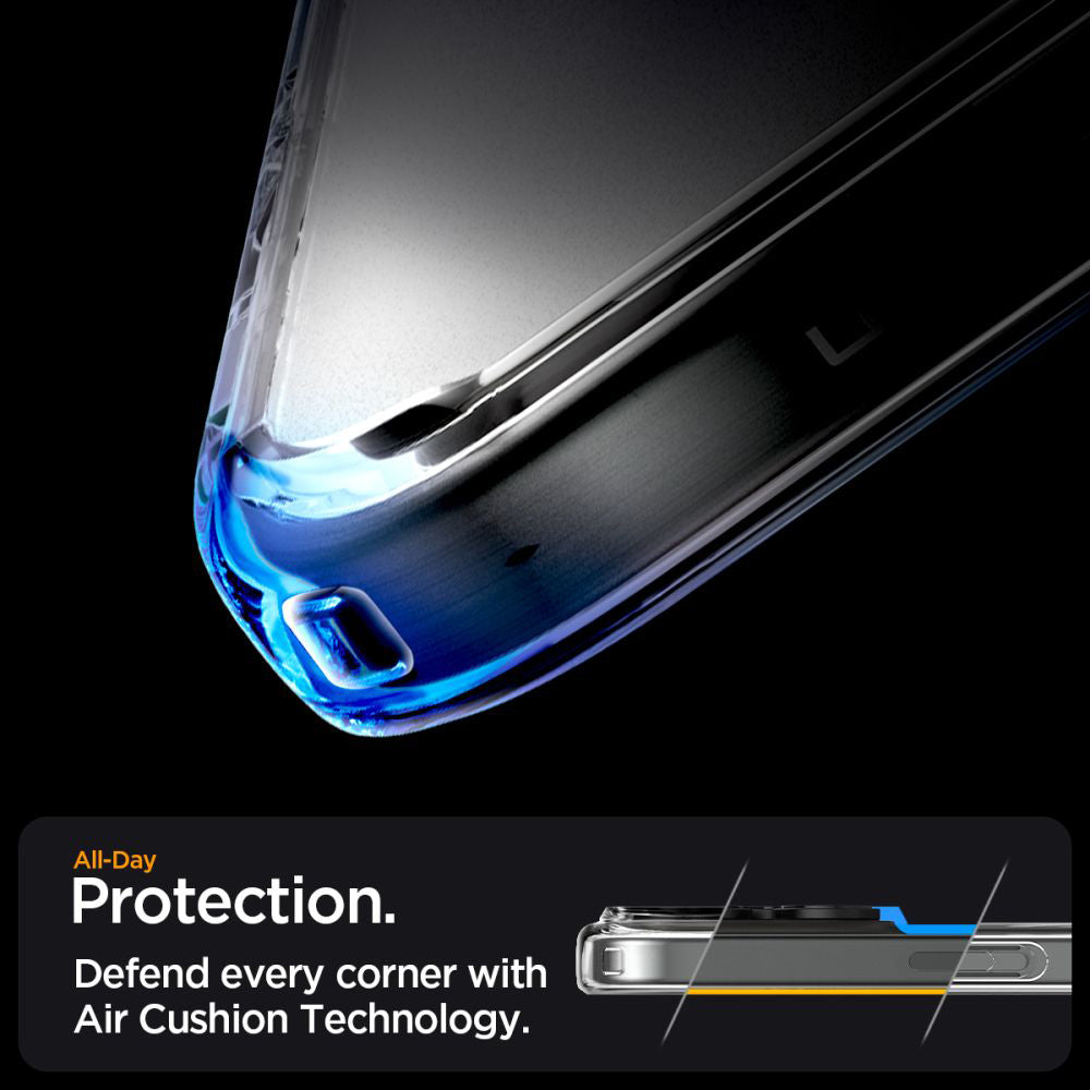 MagSafe Hülle für Apple iPhone 16 Pro, Spigen, Ultra Hybrid, Satiniert Transparent ACS08133