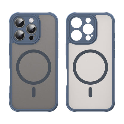 Coque MagSafe pour Apple iPhone 16 Pro, Techsuit, HaloFrost II, Bleu marine
