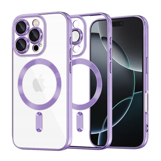 MagSafe-hoesje voor Apple iPhone 16 Pro, Techsuit, Luxury Crystal, Lichtpaars