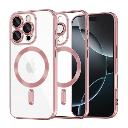 MagSafe-hoes voor Apple iPhone 16 Pro, Techsuit, Luxury Crystal, Roze