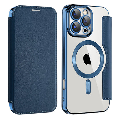 MagSafe-hoes voor Apple iPhone 16 Pro, Techsuit, SmartMag Book, Blauw