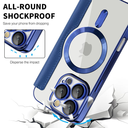 MagSafe-hoes voor Apple iPhone 16 Pro, Techsuit, SmartMag Book, Blauw