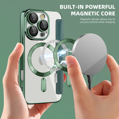 MagSafe-hoes voor Apple iPhone 16 Pro, Techsuit, SmartMag Book, Groen