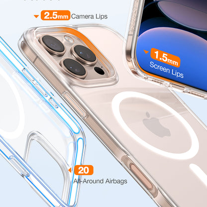 MagSafe hoes voor Apple iPhone 16 Pro, Torras, Diamond, Transparant