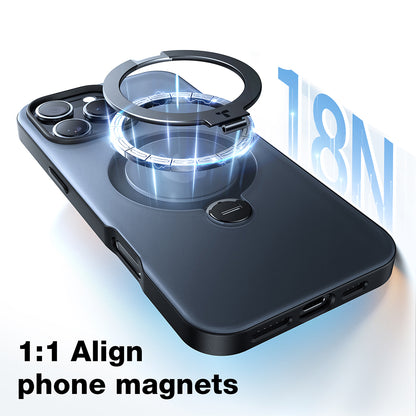 Coque MagSafe pour Apple iPhone 16 Pro, Torras, Ostand Spin, Noire