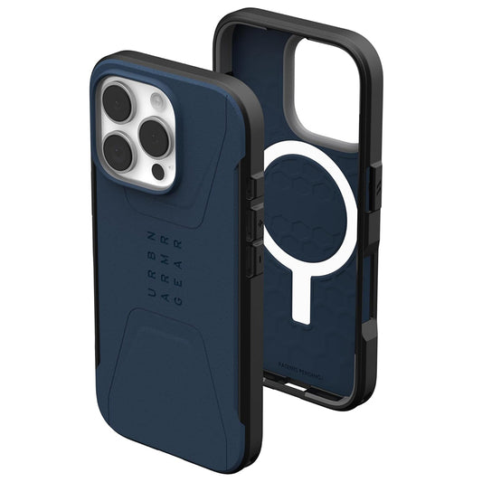 Coque MagSafe pour Apple iPhone 16 Pro, Urban Armor Gear, Civilian, Bleu marine