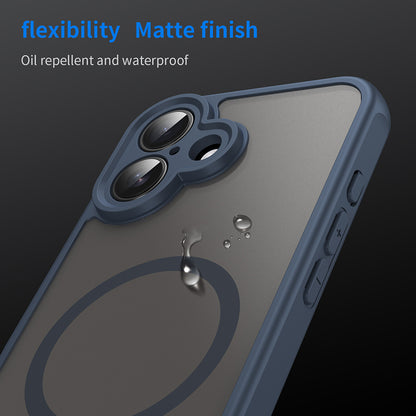 MagSafe-Hülle für Apple iPhone 16, Techsuit, HaloFrost II, Marineblau