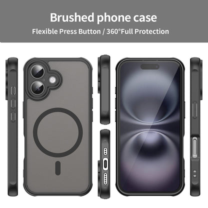 Coque MagSafe pour Apple iPhone 16, Techsuit, HaloFrost II, Noire
