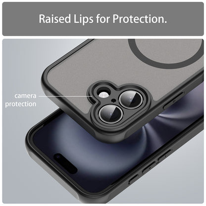 Coque MagSafe pour Apple iPhone 16, Techsuit, HaloFrost II, Noire