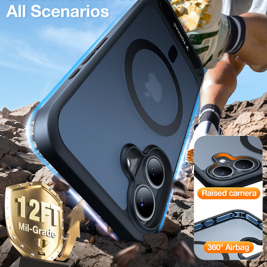 MagSafe Case for Apple iPhone 16, Torras, Pstand, Black