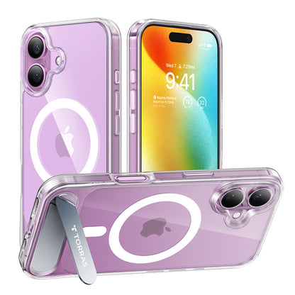 Étui MagSafe pour Apple iPhone 16, Torras, Pstand, Transparent