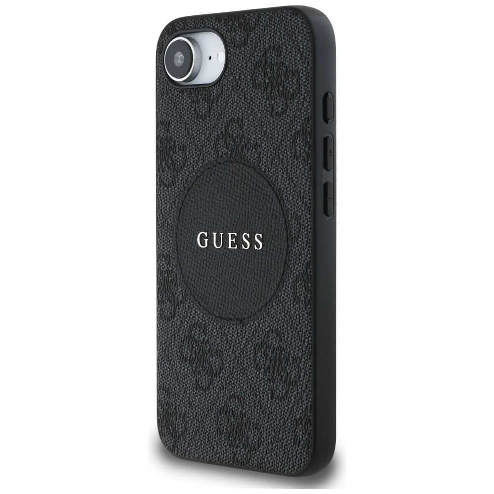 MagSafe hoesje voor Apple iPhone 16e, Guess, 4G Circle Classic Logo, Bruin