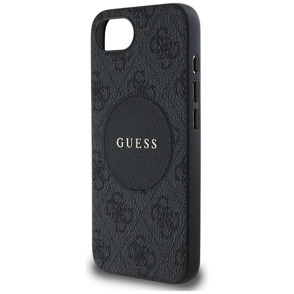 MagSafe hoesje voor Apple iPhone 16e, Guess, 4G Circle Classic Logo, Bruin