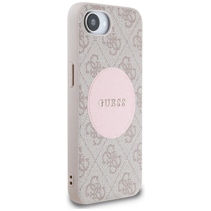 MagSafe hoesje voor Apple iPhone 16e, Guess, 4G Circle Classic Logo, Roze