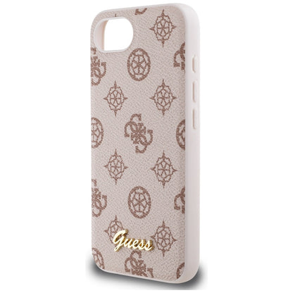 MagSafe hoesje voor Apple iPhone 16e, Guess, Peony Script, Bruin