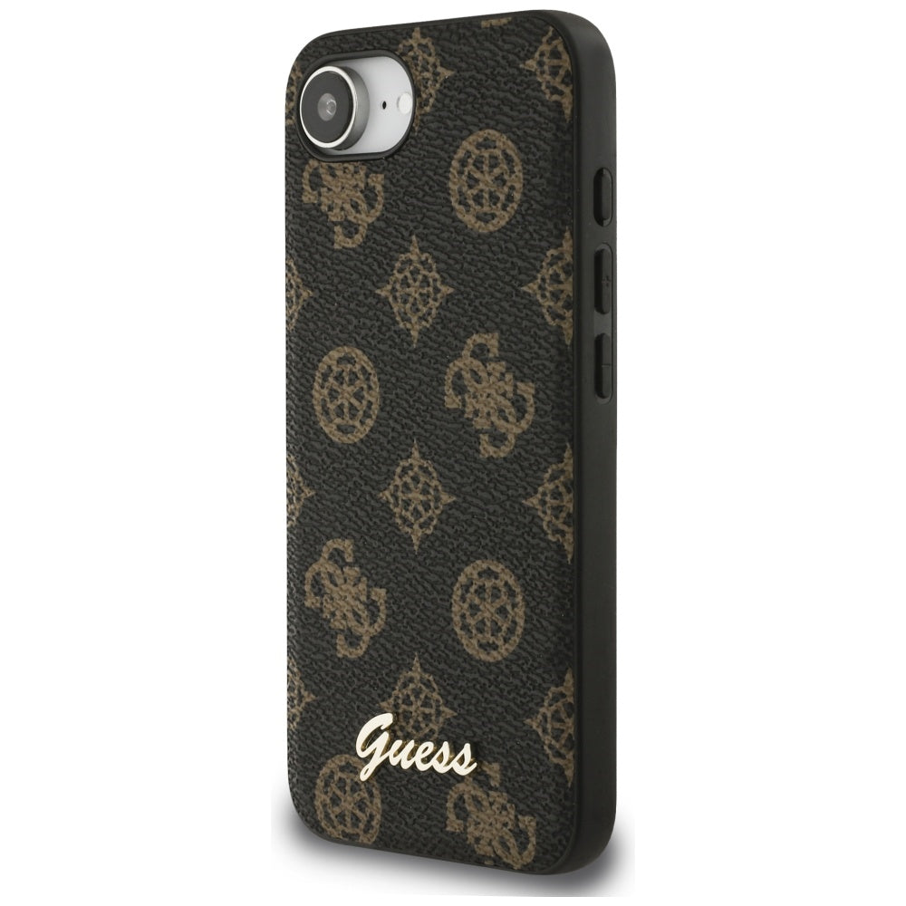MagSafe hoes voor Apple iPhone 16e, Guess, Peony Script, Zwart