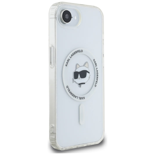 MagSafe hoesje voor Apple iPhone 16e, Karl Lagerfeld, IML Choupette's Head, Wit