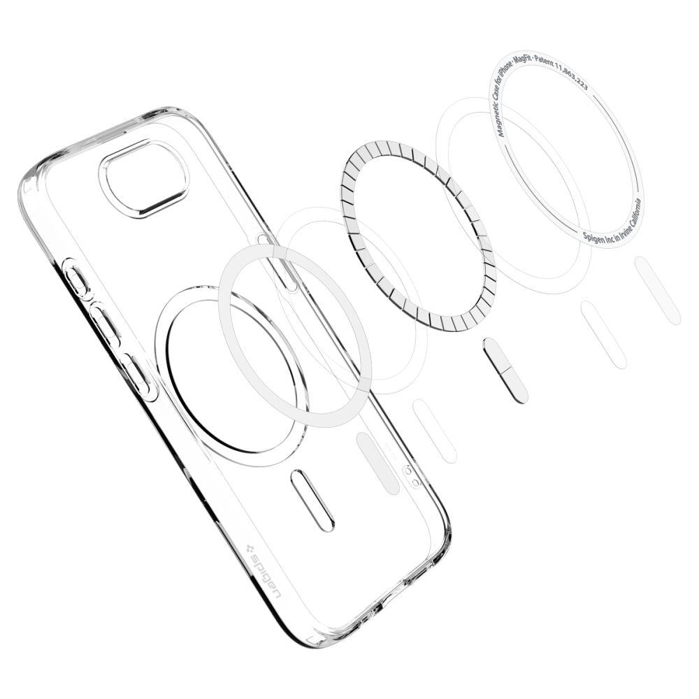 Coque MagSafe pour Apple iPhone 17e / 16e, Spigen, Liquid Crystal, Transparente