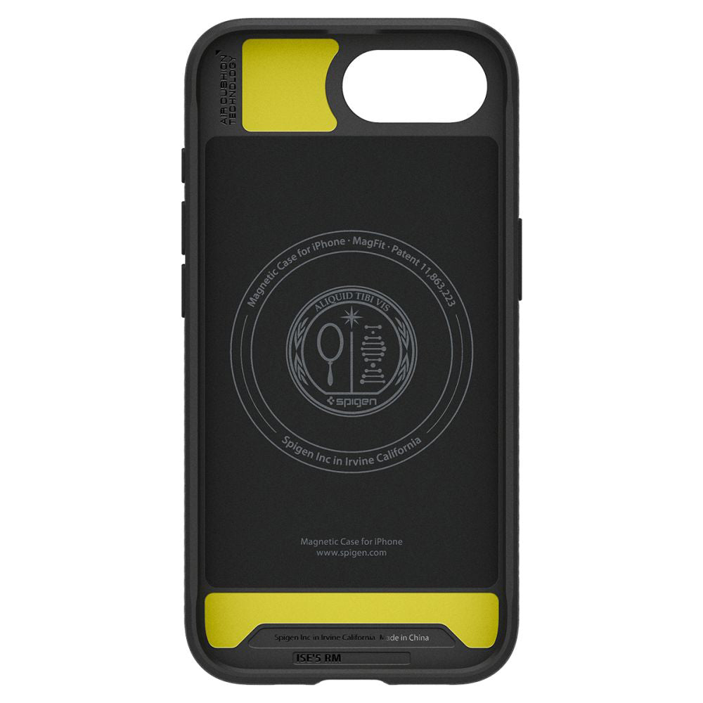 MagSafe hoesje voor Apple iPhone 17e / 16e, Spigen, Rugged Armor, Matzwart
