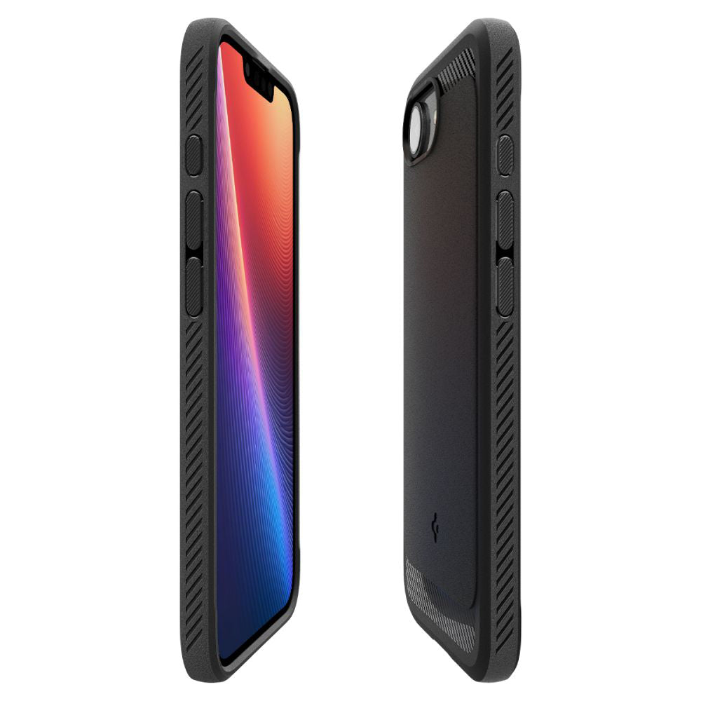 MagSafe hoesje voor Apple iPhone 17e / 16e, Spigen, Rugged Armor, Matzwart