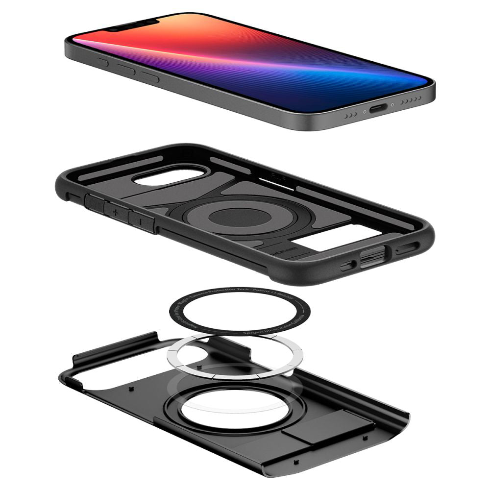 MagSafe Hülle für Apple iPhone 17e / 16e, Spigen, Slim Armor, Schwarz