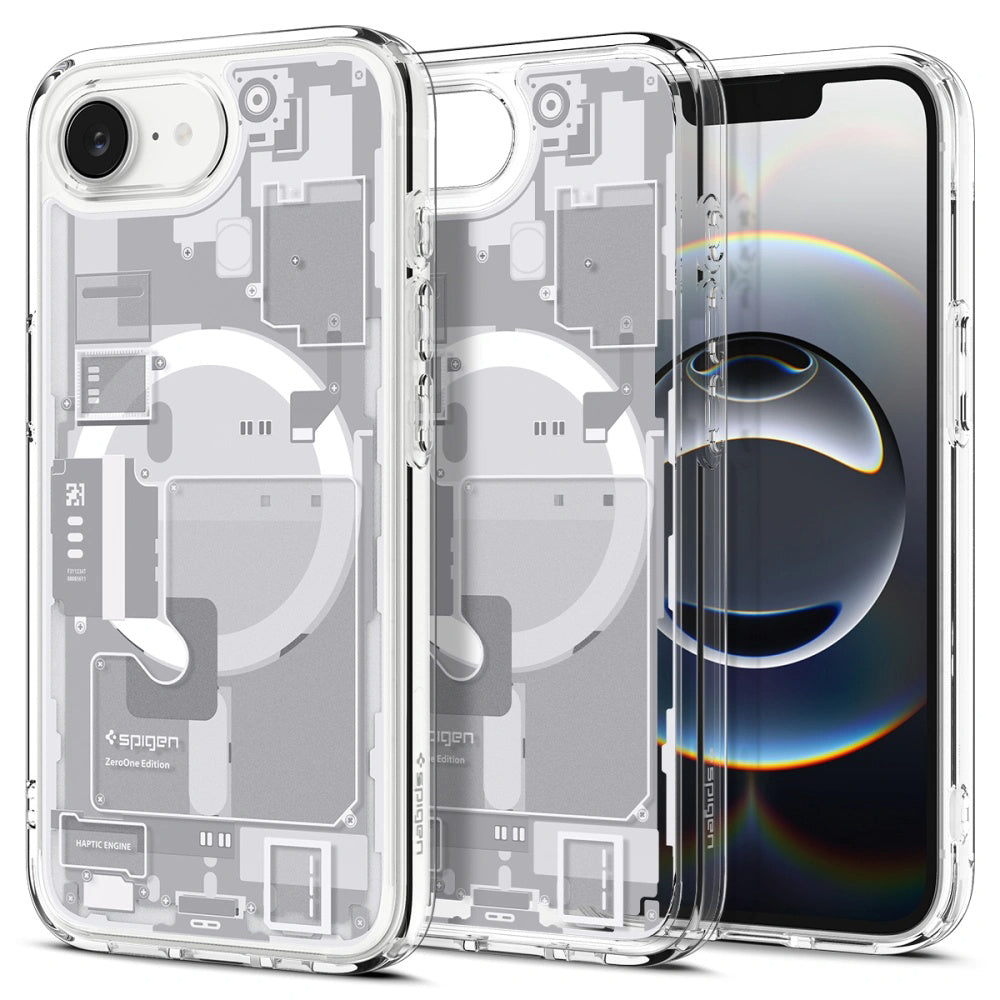 MagSafe hoesje voor Apple iPhone 17e / 16e, Spigen, Ultra Hybrid Zero One, Wit
