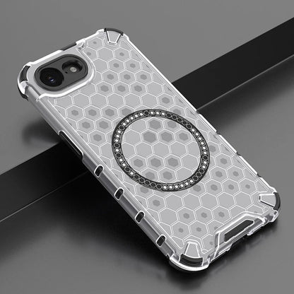 Coque MagSafe pour Apple iPhone 17e / 16e, Techsuit, HoneyComb Shield, Blanche