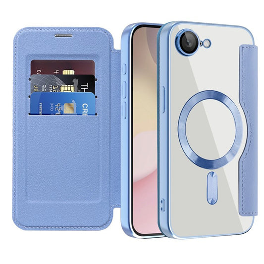 MagSafe-hoes voor Apple iPhone 17e / 16e, Techsuit, SmartMag Book, Blauw