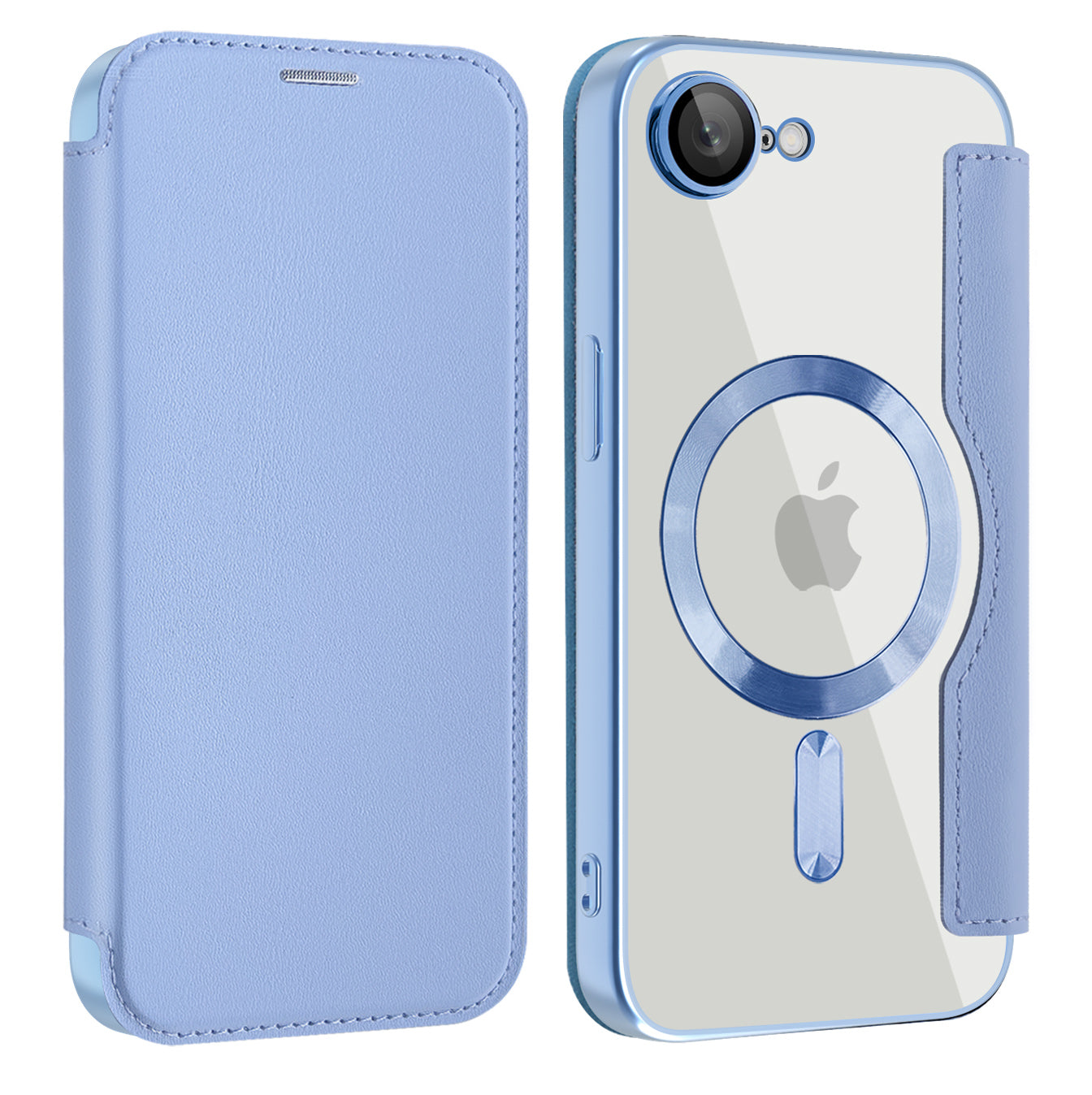 MagSafe-hoes voor Apple iPhone 17e / 16e, Techsuit, SmartMag Book, Blauw