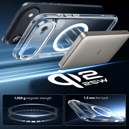 Coque MagSafe pour Apple iPhone 17 Air, ESR, Classic Hybrid, Transparente